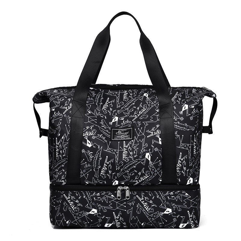 Wholesale Oxford Cloth Cow Pattern Travel Bag